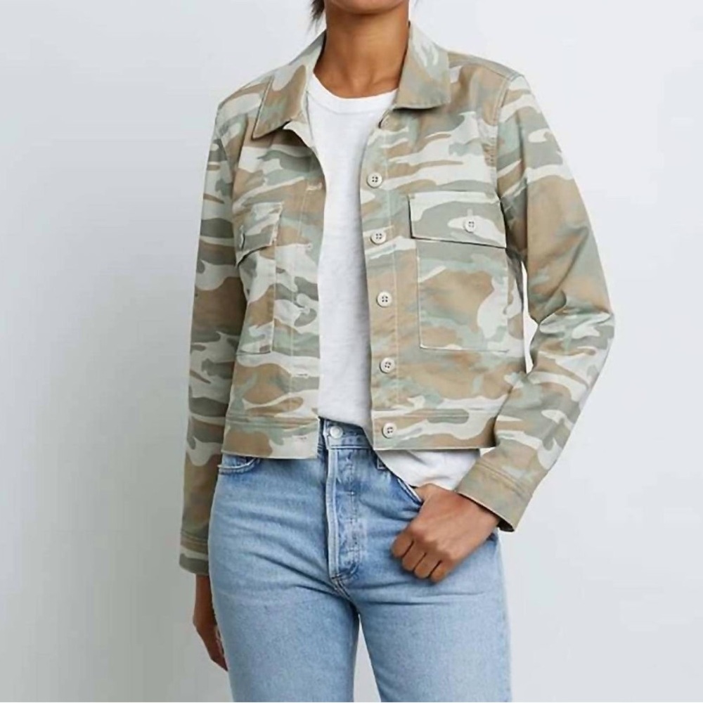 NWOT Rails Brand jacket‎ XS cotton camouflage print like new camo print cropped